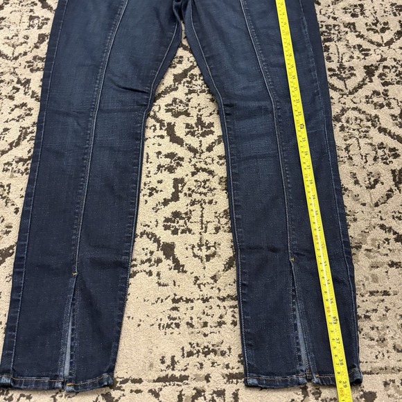 Good American Jeans Women's 12/31 Blue Good Legs Skinny Slits Seam Stretch - Picture 2 of 8